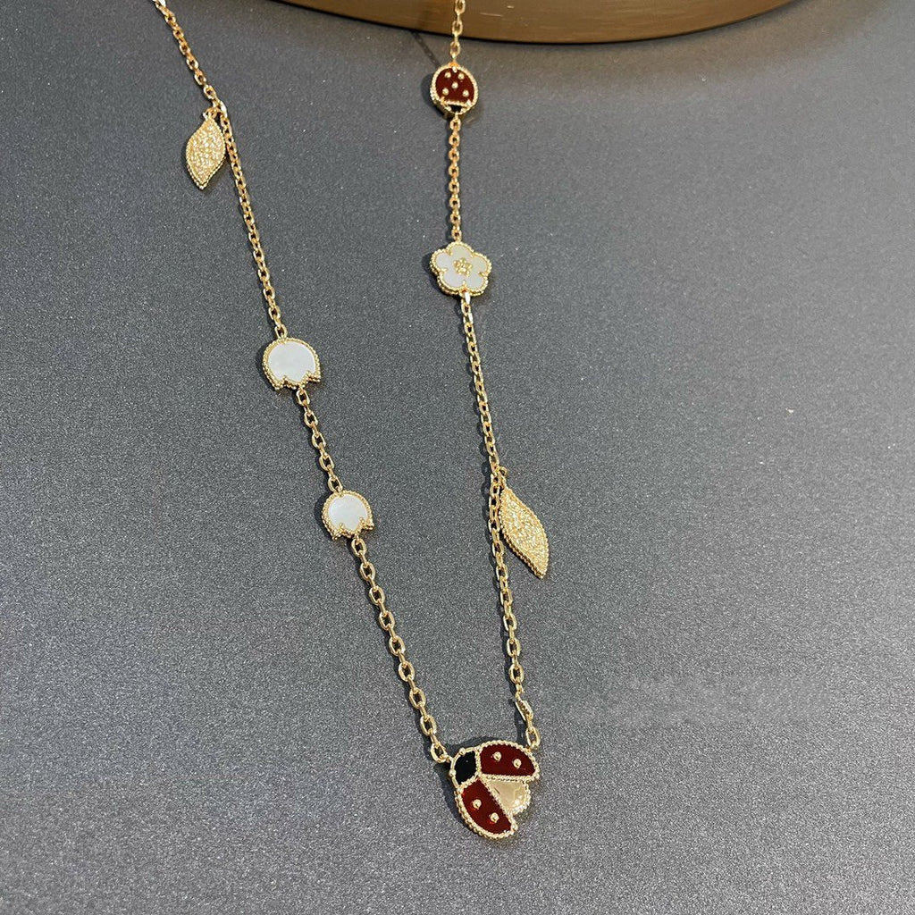Van Cleef & Arpels LUCKY SPRING 15 MOTIFS GOLD NECKLACE