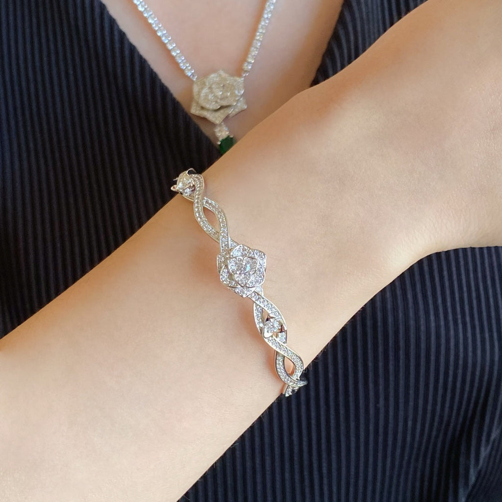 PIAGET ROSE DIAMOND SILVER BRACELET