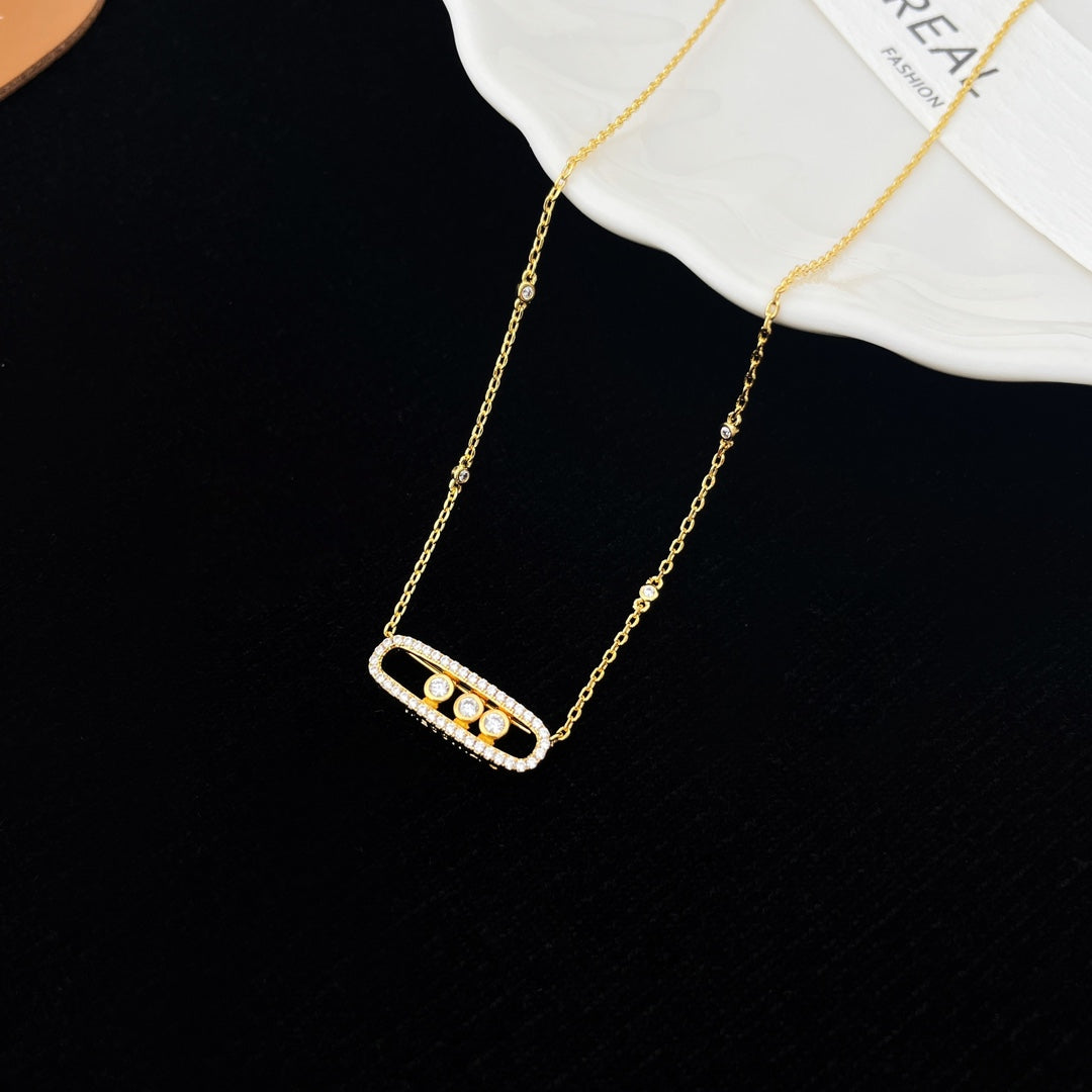 MESSIKA BABY MOVE DIAMOND PAVED NECKLACE