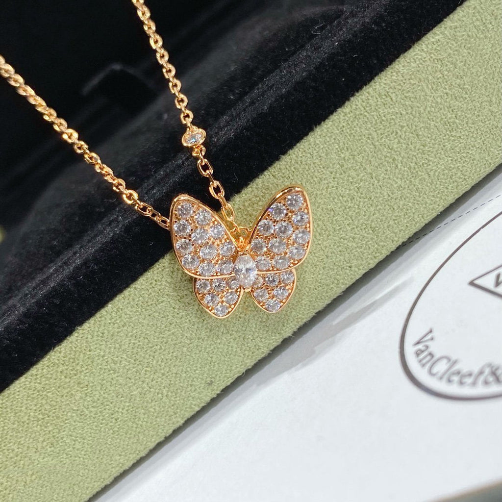 Van Cleef & Arpels BUTTERFLY MEDIUM DIAMOND NECKLACE