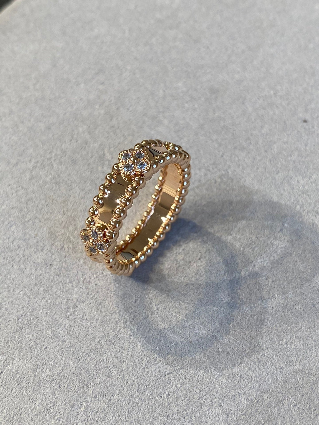 Van Cleef & Arpels PERLEE PINK GOLD DIAMOND RING