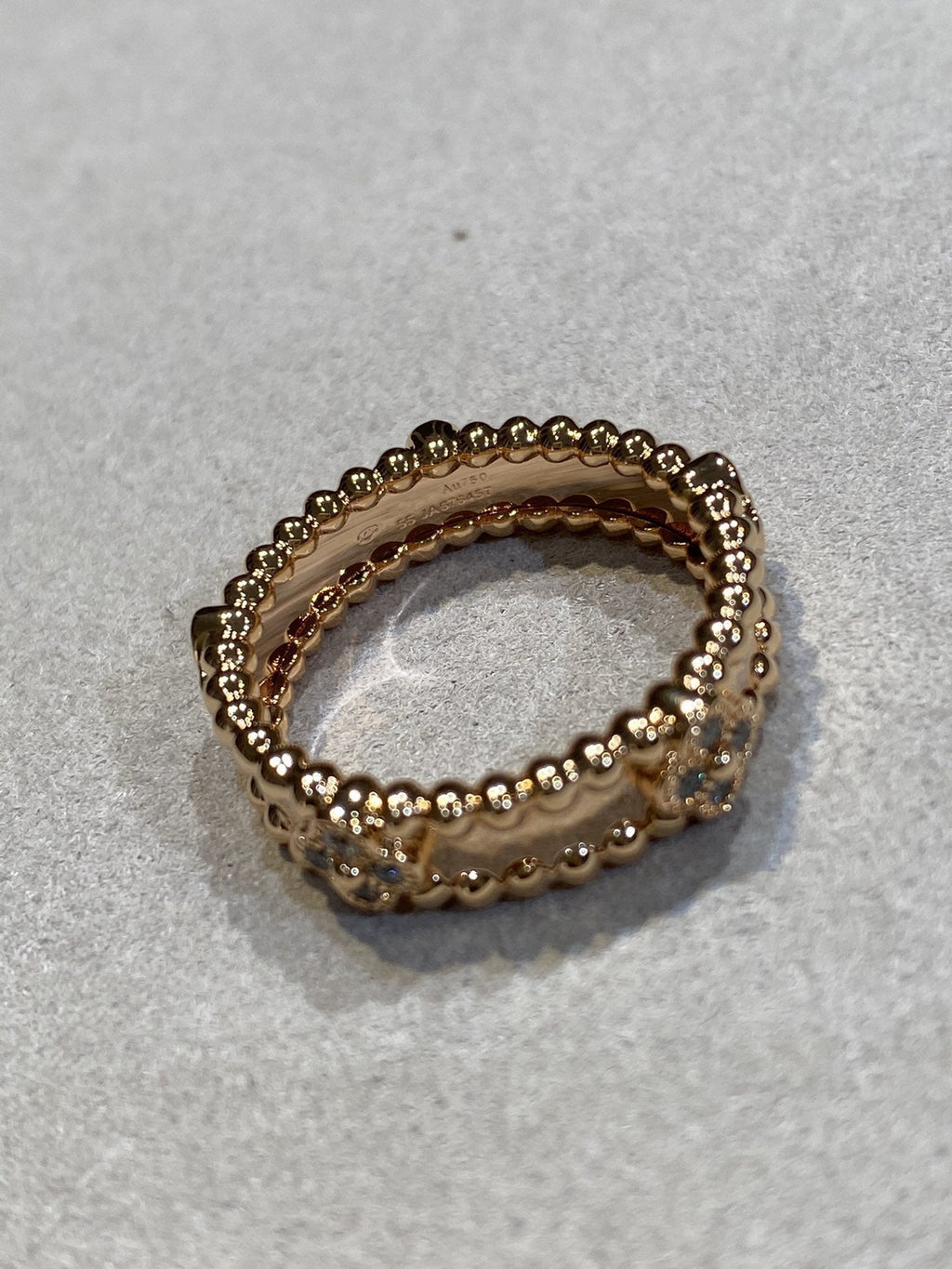 Van Cleef & Arpels PERLEE PINK GOLD DIAMOND RING