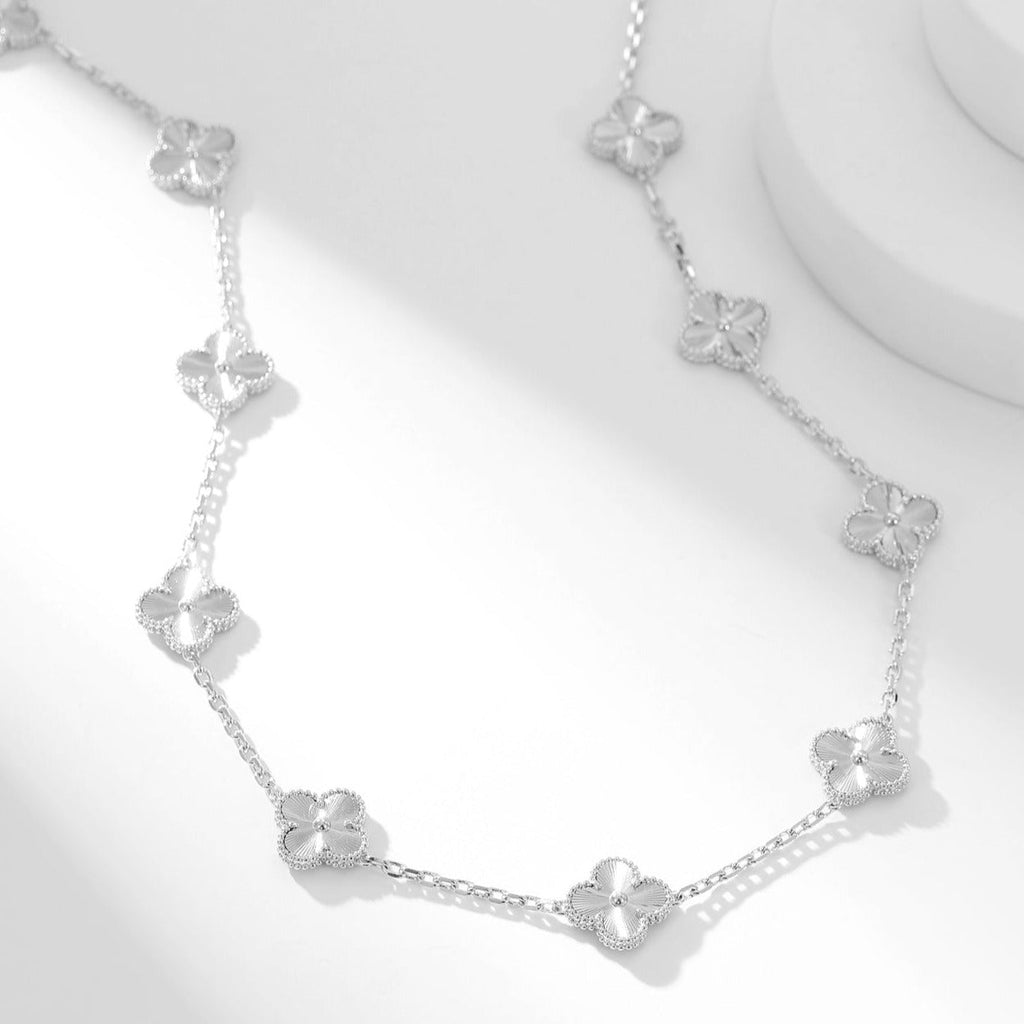 Van Cleef & Arpels CLOVER 20 MOTIF SILVER NECKLACE