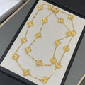 Van Cleef & Arpels CLOVER 20 MOTIF GOLD 86CM NECKLACE