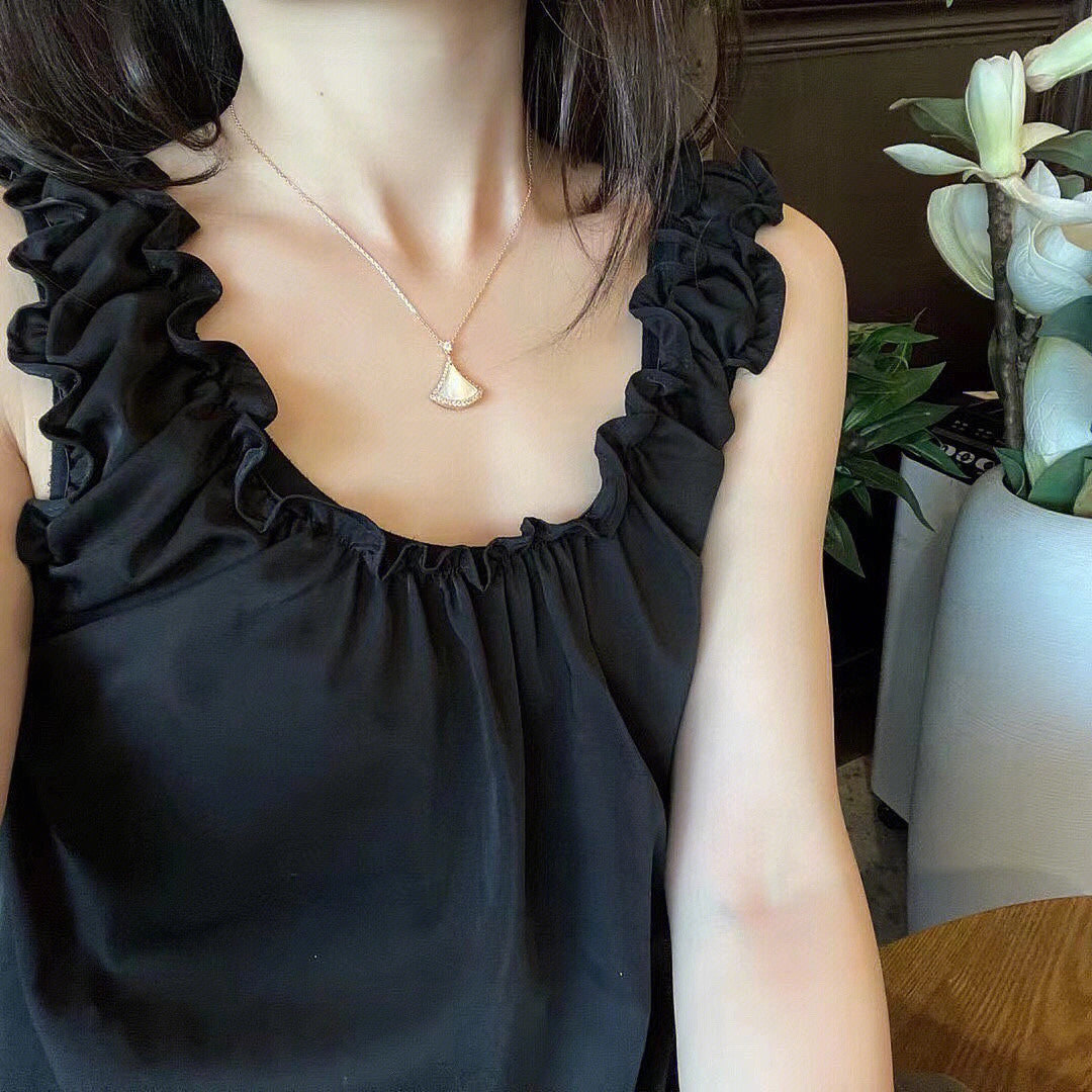 Bvlgari DREAM MOP DIAMOND PAVED PINK GOLD NECKLACE