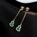 QEELIN WULU DIAMOND PINK GOLD DROP MINI EARRINGS