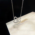 QEELIN WULU DOUBLE DIAMOND SILVER NECKLACE