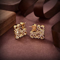 LOEWE PAVED ANAGRAM GOLD EARRINGS