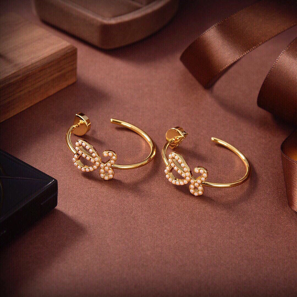 LOEWE LOEW GOLD HOOP EARRINGS