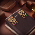 LOEWE ANAGRAM MULTICOLOR GOLD LARGE EARRINGS
