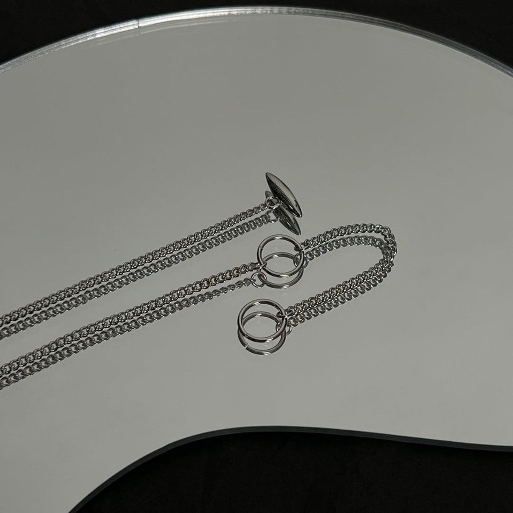 LOEWE ANAGRAM DOUBLE CHARM NECKLACE