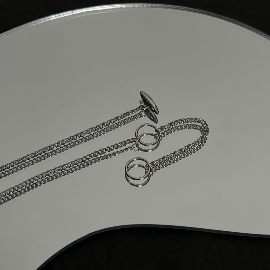 LOEWE ANAGRAM DOUBLE CHARM NECKLACE
