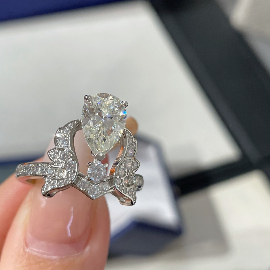 CHAUMET SOIR DE FETE SILVER DIAMOND RING