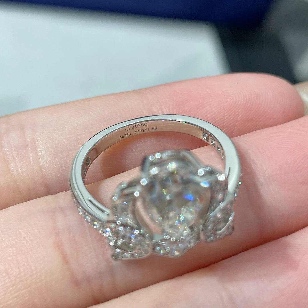 CHAUMET SOIR DE FETE SILVER DIAMOND RING