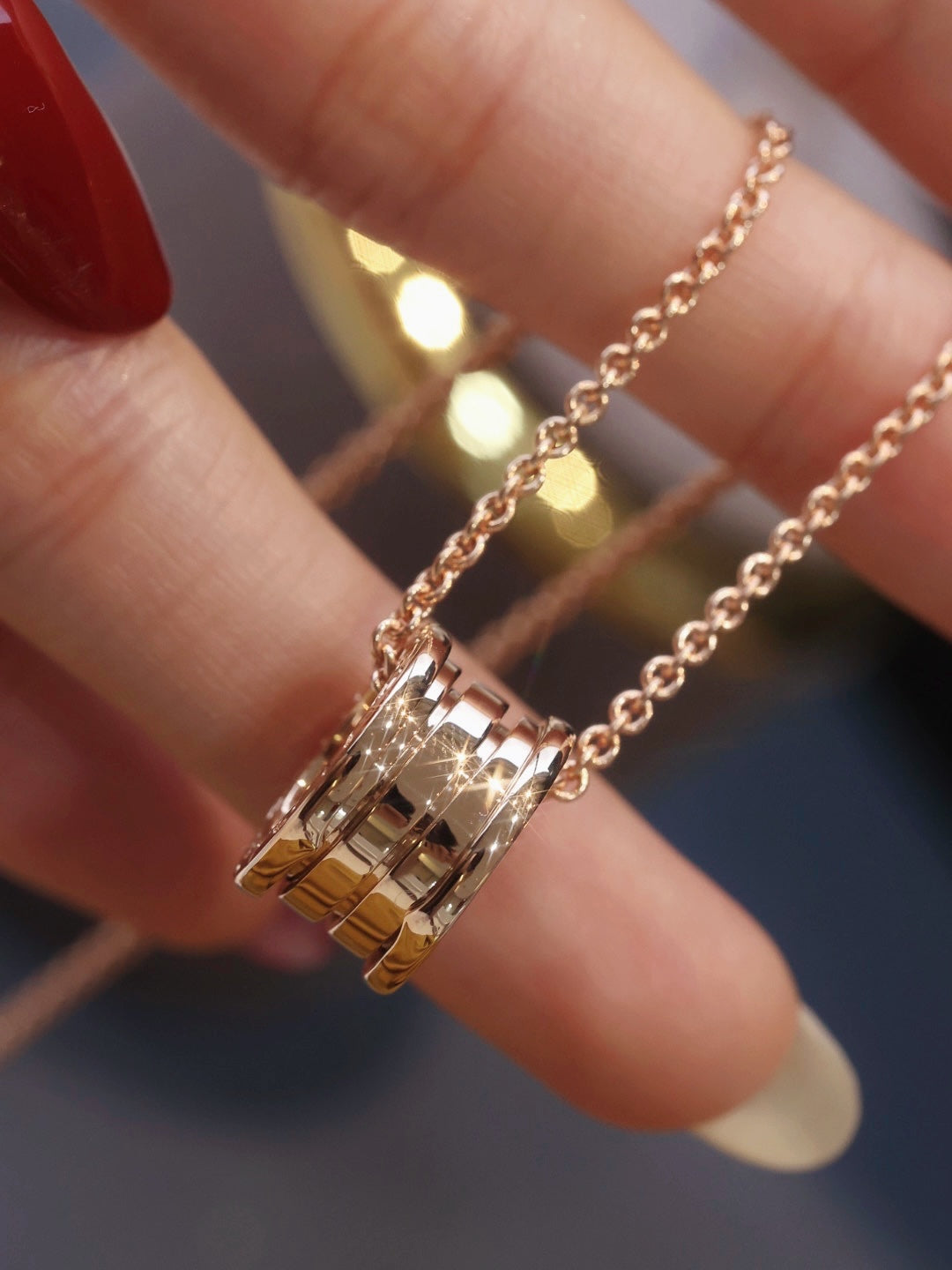 Bvlgari ZERO 1 PINK GOLD NECKLACE