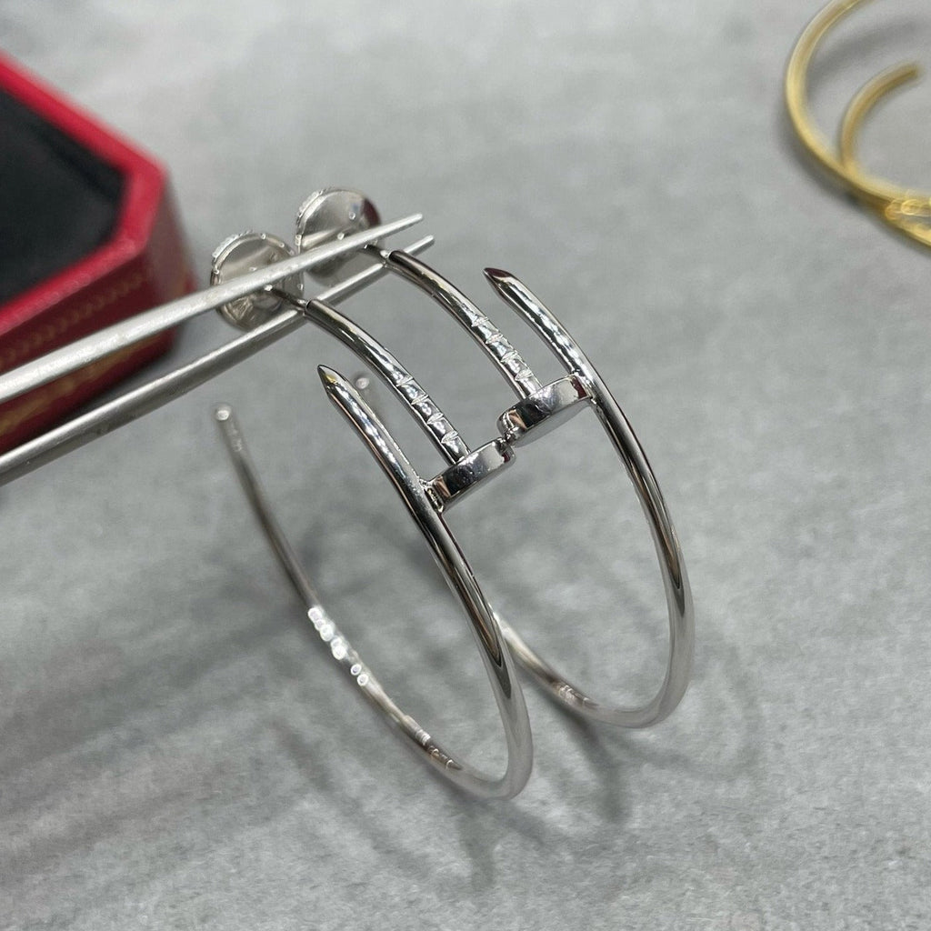 CARTIER JUSTE LARGE HOOP EARRINGS