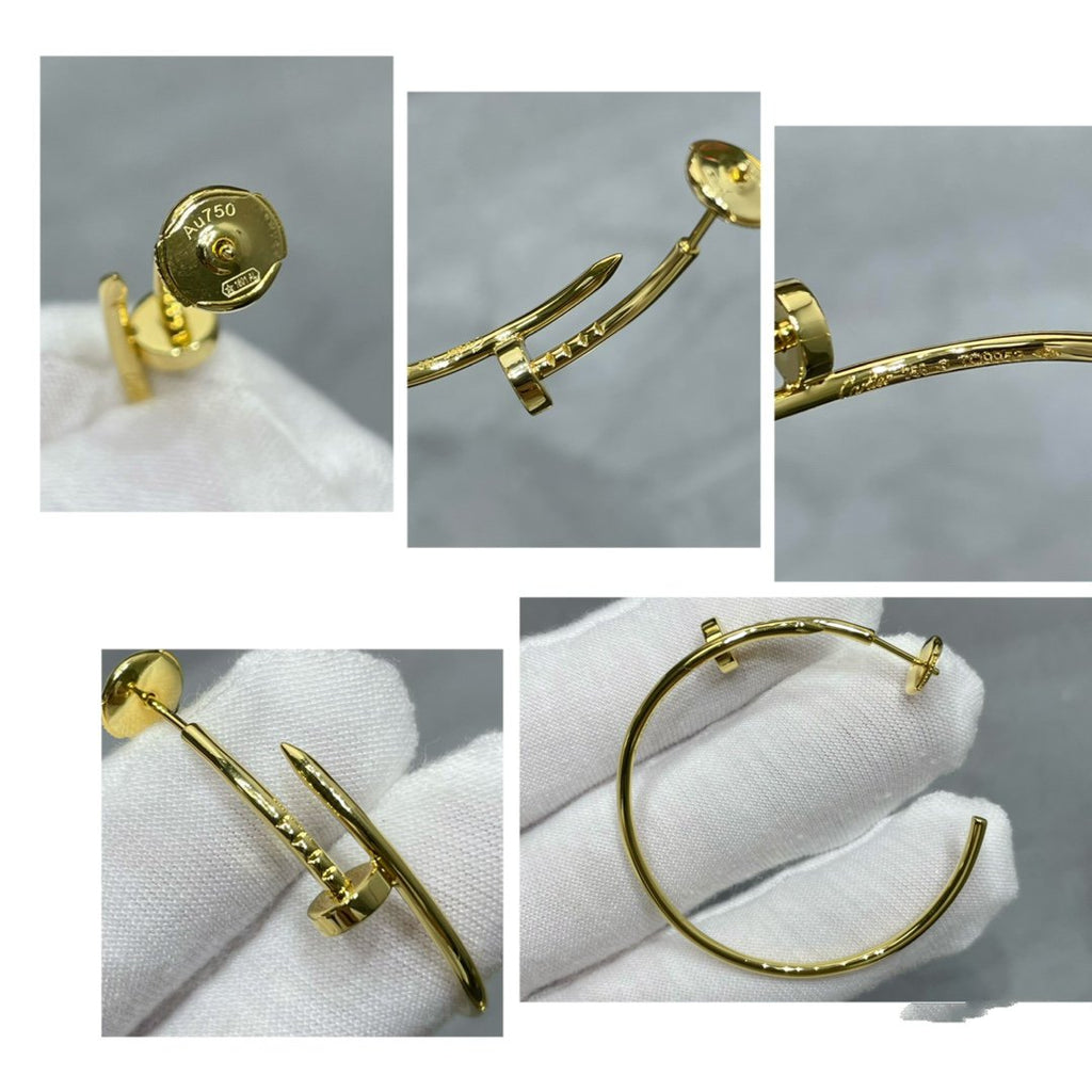 CARTIER JUSTE LARGE HOOP EARRINGS
