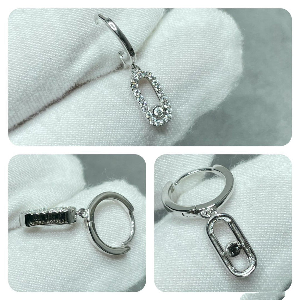 MESSIKA MOVE UNO HOOP DIAMOND EARRINGS