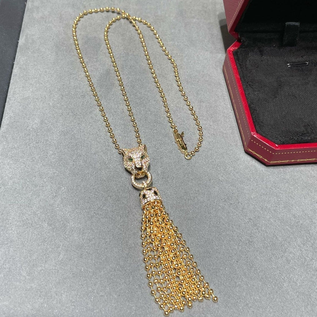 CARTIER PANTHERE PEDANT DIAMOND NECKLACE