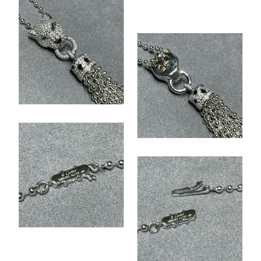 CARTIER PANTHERE PEDANT DIAMOND NECKLACE