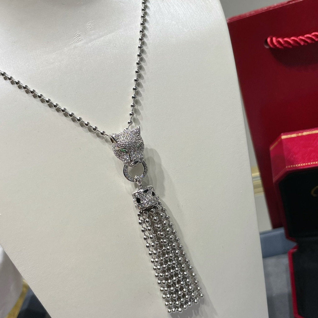 CARTIER PANTHERE PEDANT DIAMOND NECKLACE