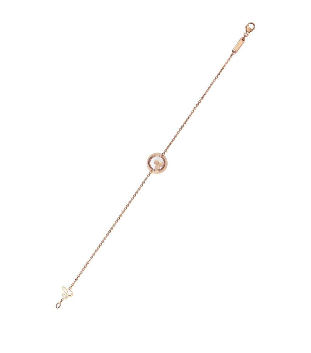 CHOPARD HAPPY HEART BRACELET PINK GOLD 3 DIAMOND