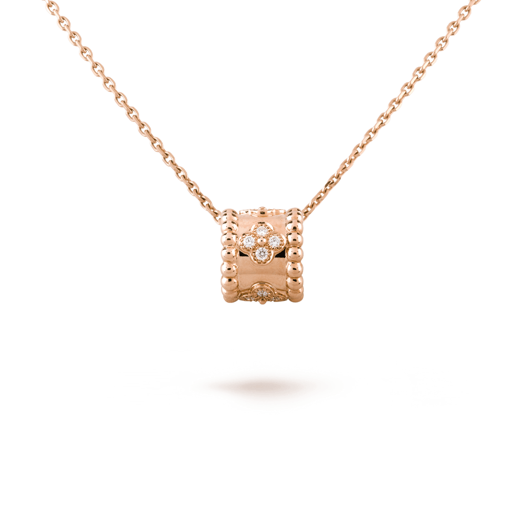 Van Cleef & Arpels PERLEE PEDANT PINK GOLD NECKLACE