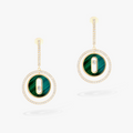 MESSIKA LUCKY MOVE MALACHITE GOLD DIAMOND EARRINGS