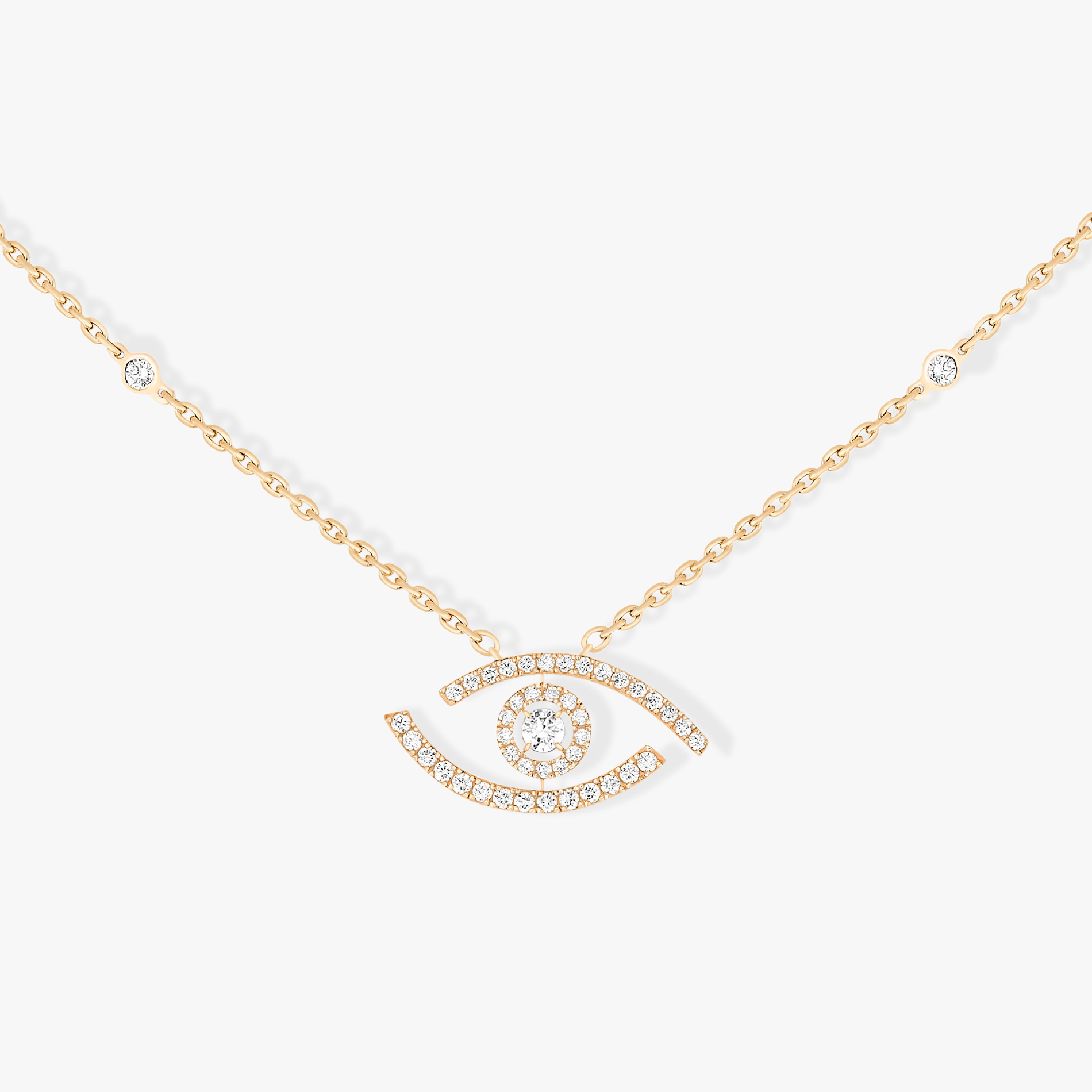 MESSIKA LUCKY EYE PAVED NECKLACE DIAMOND