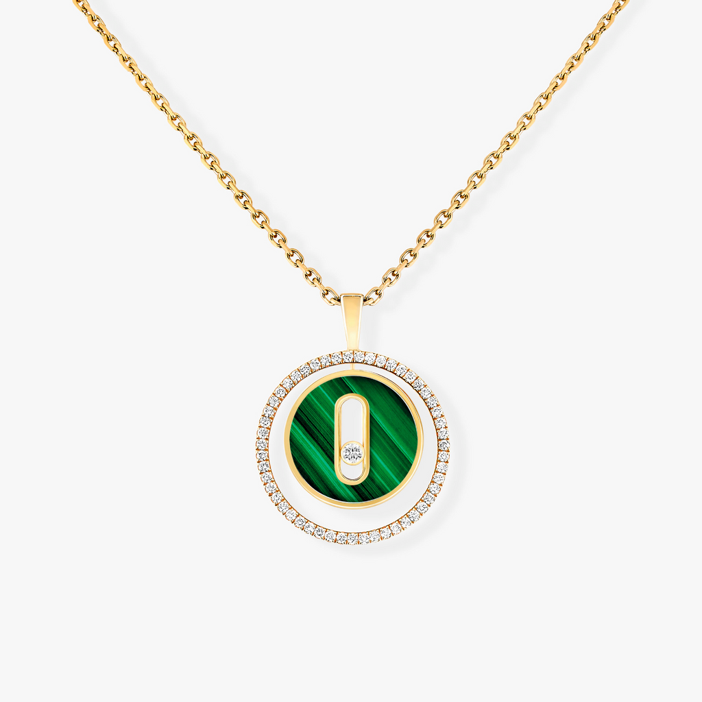 MESSIKA LUCKY MOVE 1 DIAMOND MALACHITE GOLD DIAMOND NECKLACE