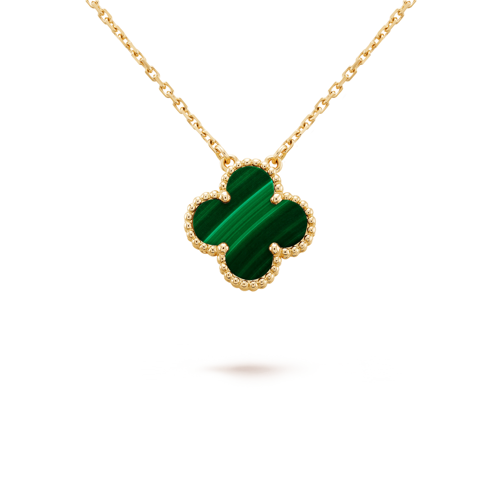 Van Cleef & Arpels CLOVER MALACHITE NECKLACE