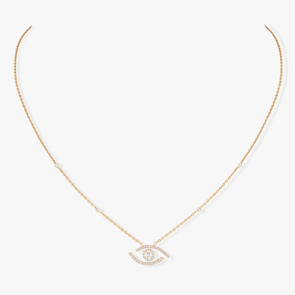 MESSIKA LUCKY EYE PAVED NECKLACE DIAMOND