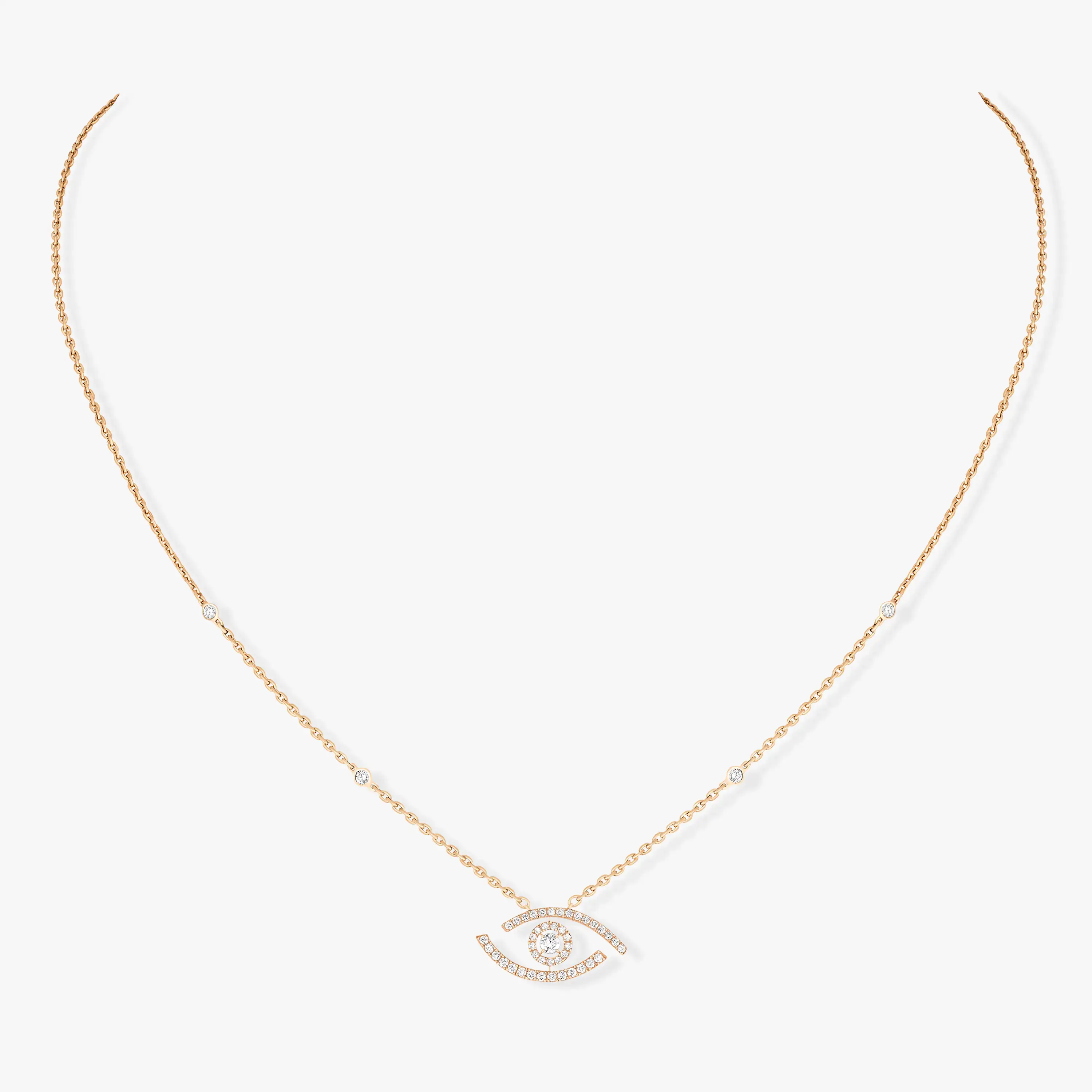 MESSIKA LUCKY EYE PAVED NECKLACE DIAMOND