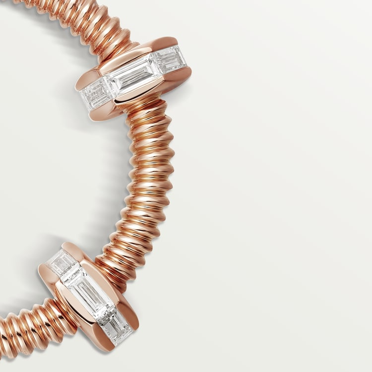CARTIER NUTS AND BOLTS PINK GOLD DIAMOND RING