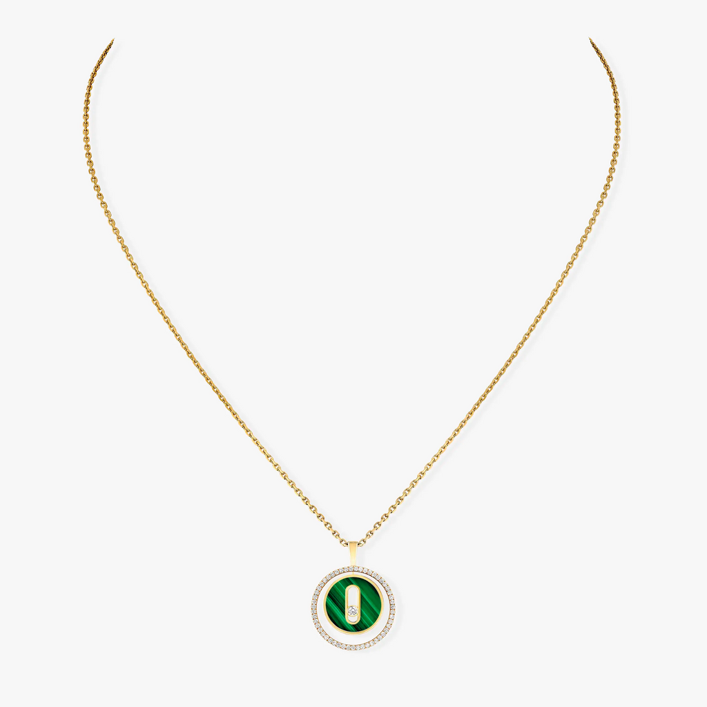 MESSIKA LUCKY MOVE 1 DIAMOND MALACHITE GOLD DIAMOND NECKLACE