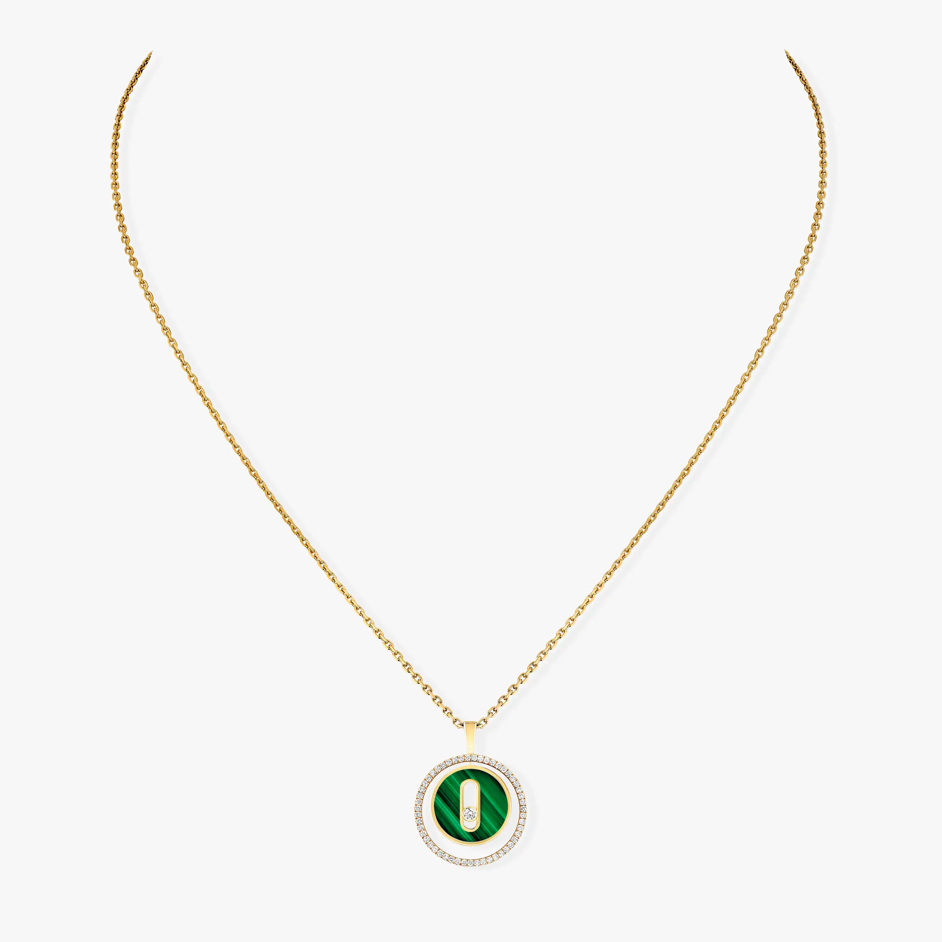 MESSIKA LUCKY MOVE 1 DIAMOND MALACHITE GOLD DIAMOND NECKLACE