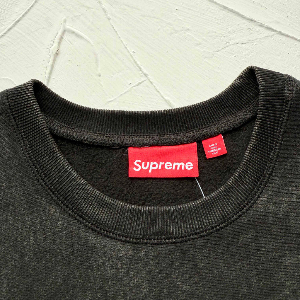 Supreme 25SS Washed Box Logo Crewneck Sweatshirts