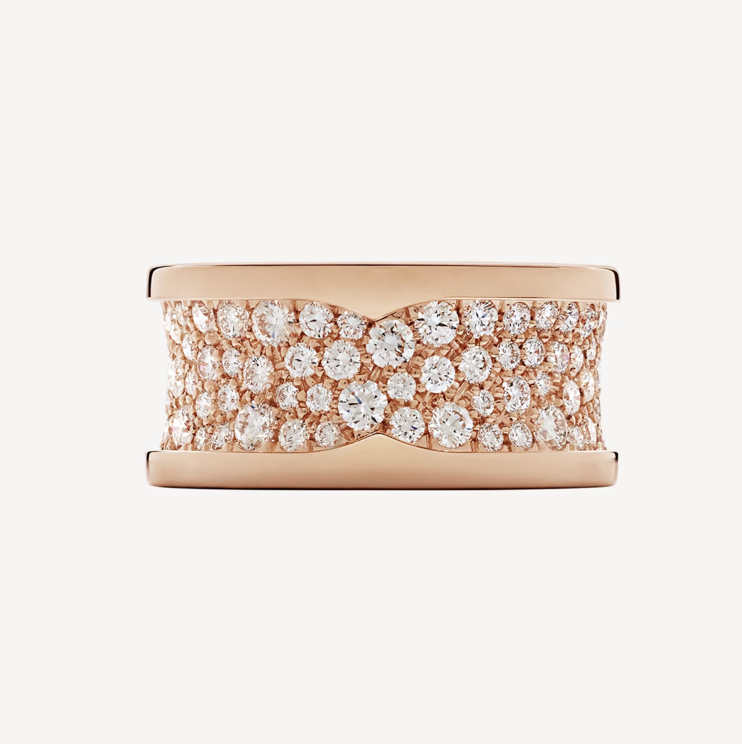 Bvlgari ZERO 1 WITH PAVED DIAMONDS ON THE SPIRAL RING