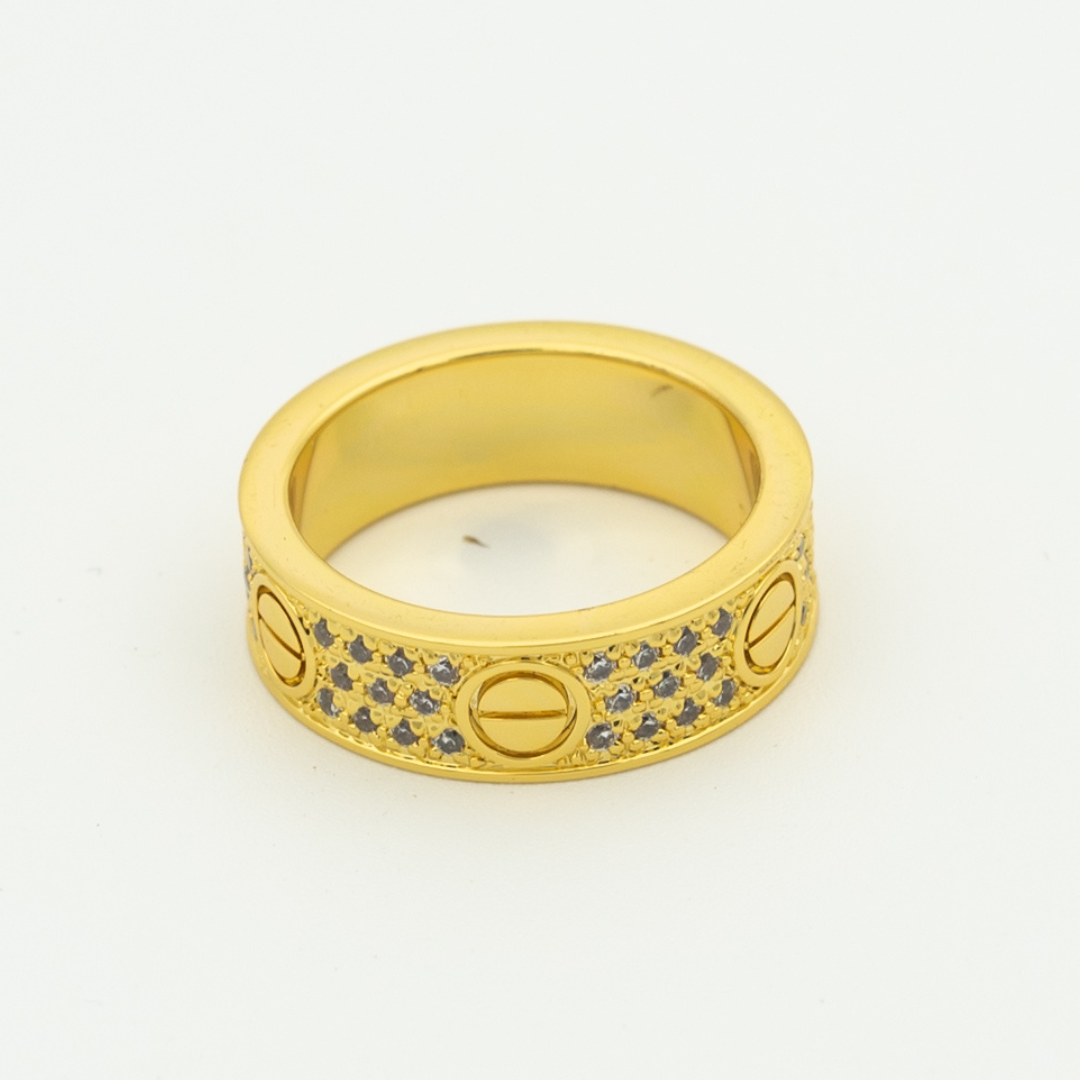 CARTIER LOVE RING 6.5MM DIAMONDS PAVED