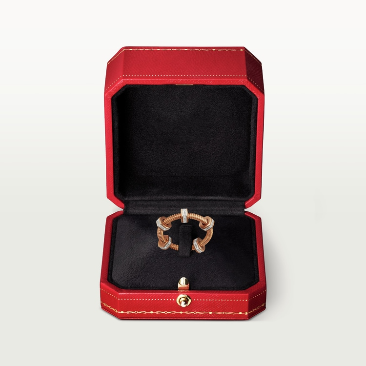 CARTIER NUTS AND BOLTS PINK GOLD DIAMOND RING