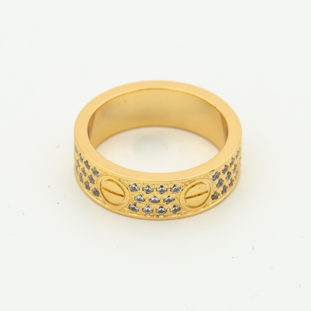 CARTIER LOVE RING 6.5MM DIAMONDS PAVED