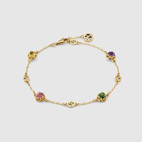 GUCCI INTERLOCKING G BRACELET GEMSTONES