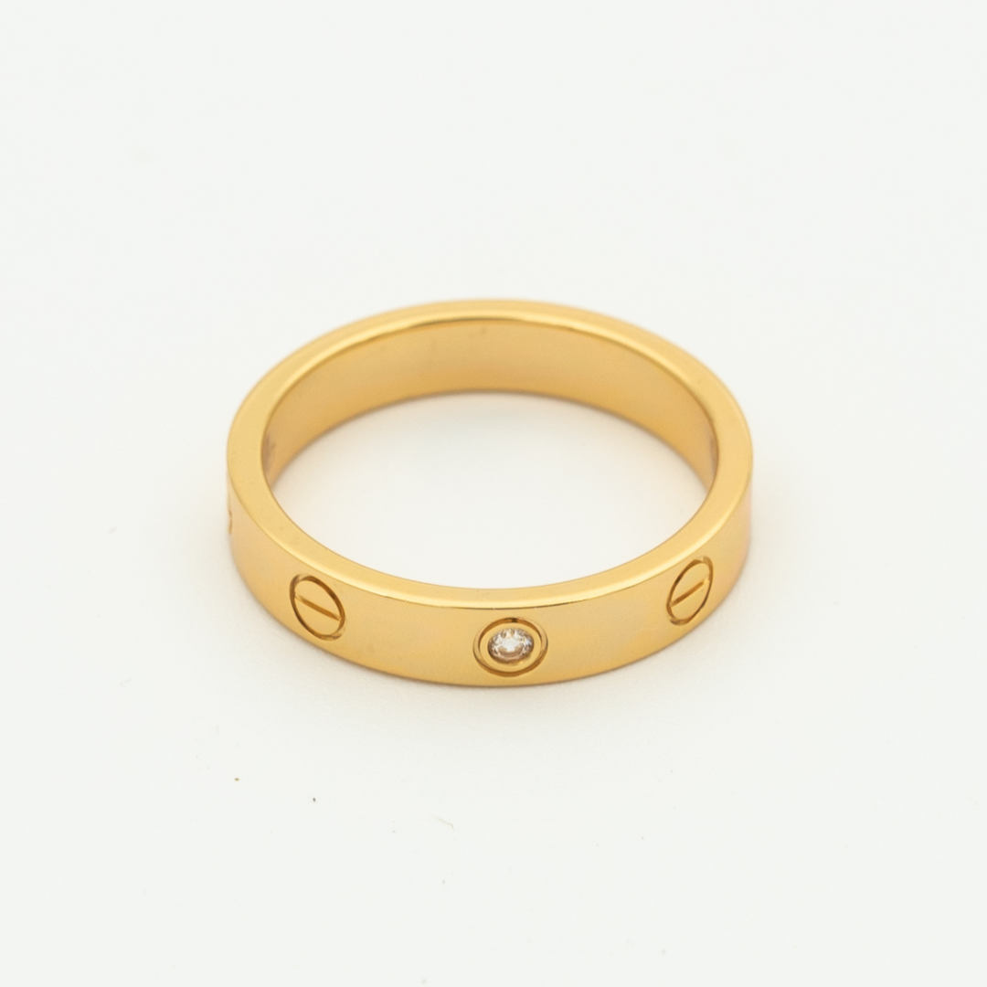 CARTIER LOVE RING 4MM 1 DIAMOND