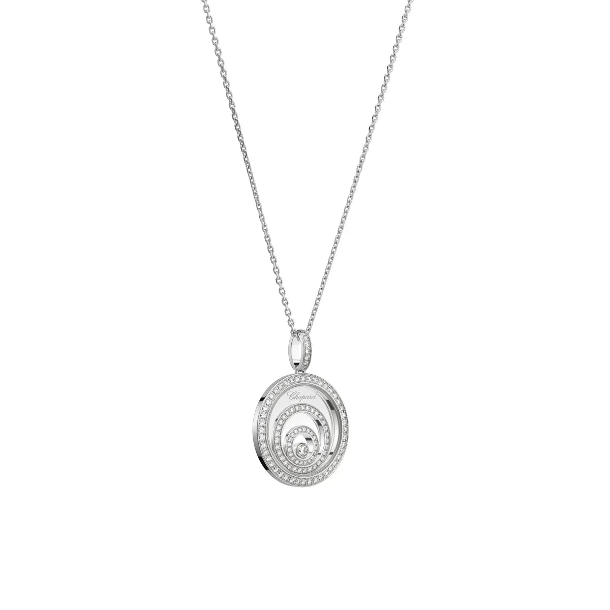 CHOPARD HAPPY SPIRIT DIAMOND PAVED NECKLACE