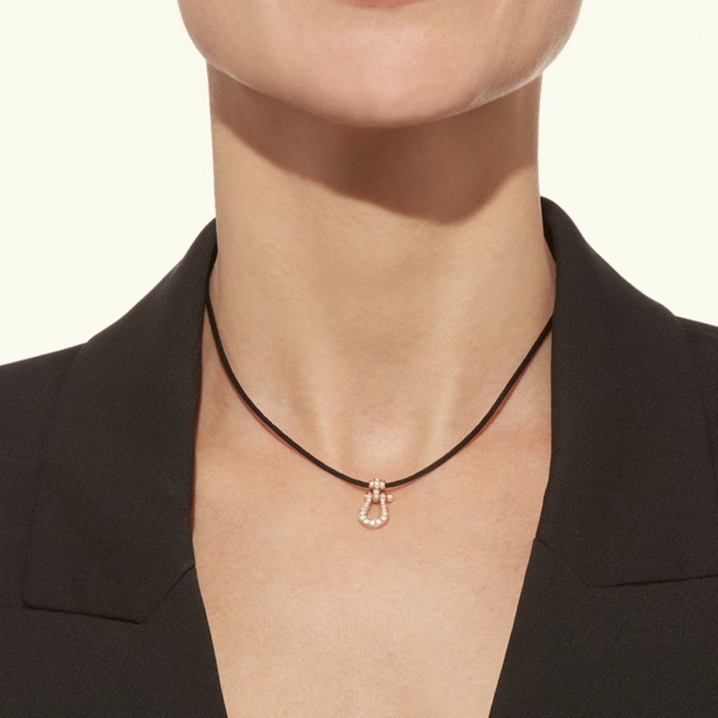 FRED FORCE 10 PENDANT FULL DIAMOND NECKLACE MEDIUM MODEL
