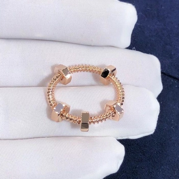 CARTIER NUTS AND BOLTS PINK GOLD RING