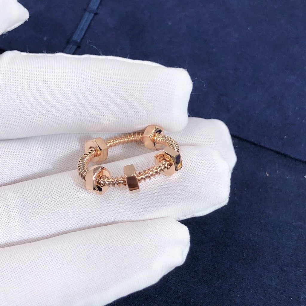 CARTIER NUTS AND BOLTS PINK GOLD RING