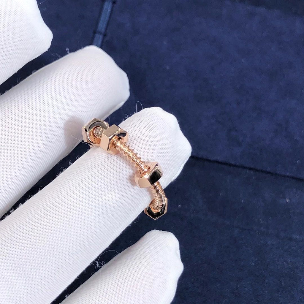CARTIER NUTS AND BOLTS PINK GOLD RING