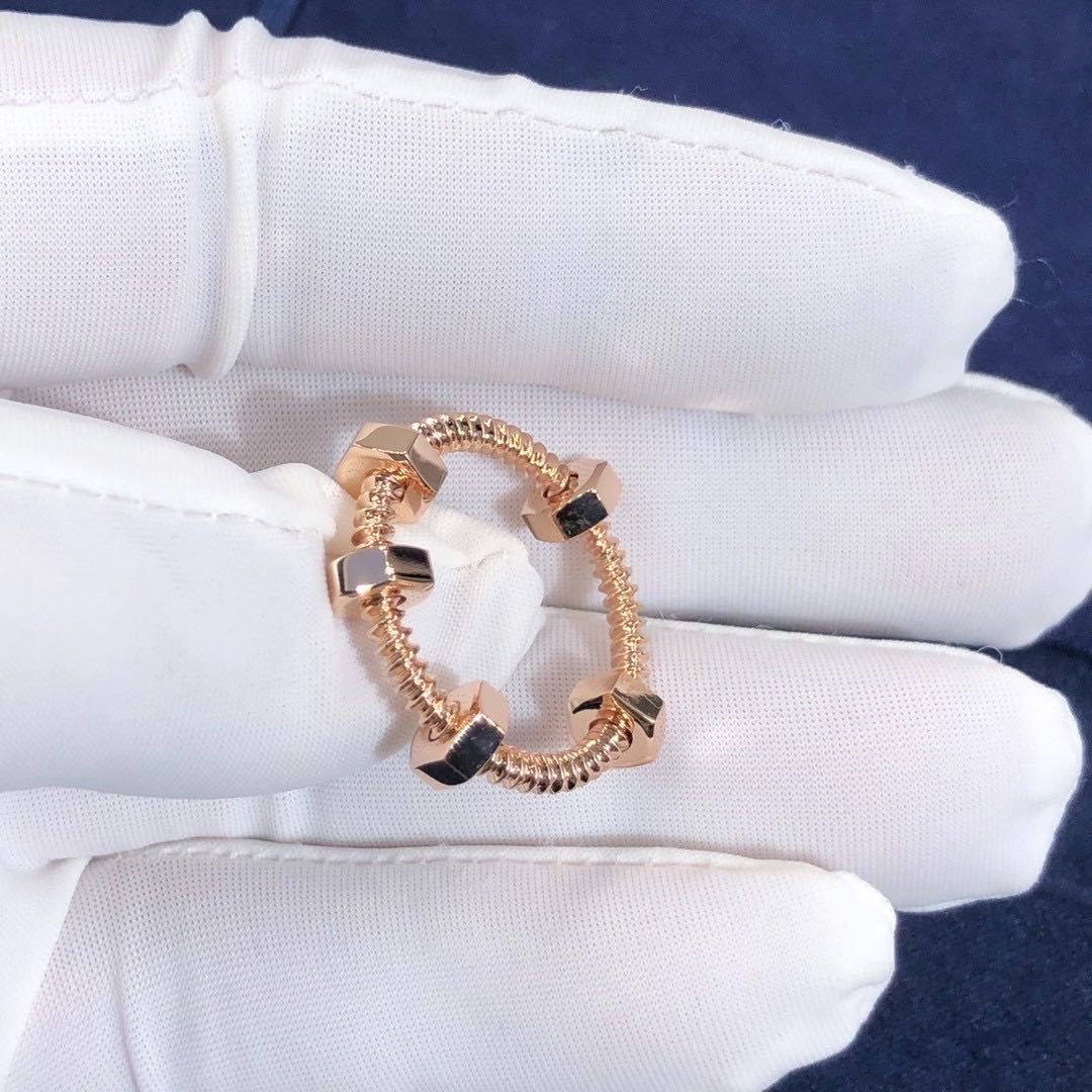 CARTIER NUTS AND BOLTS PINK GOLD RING