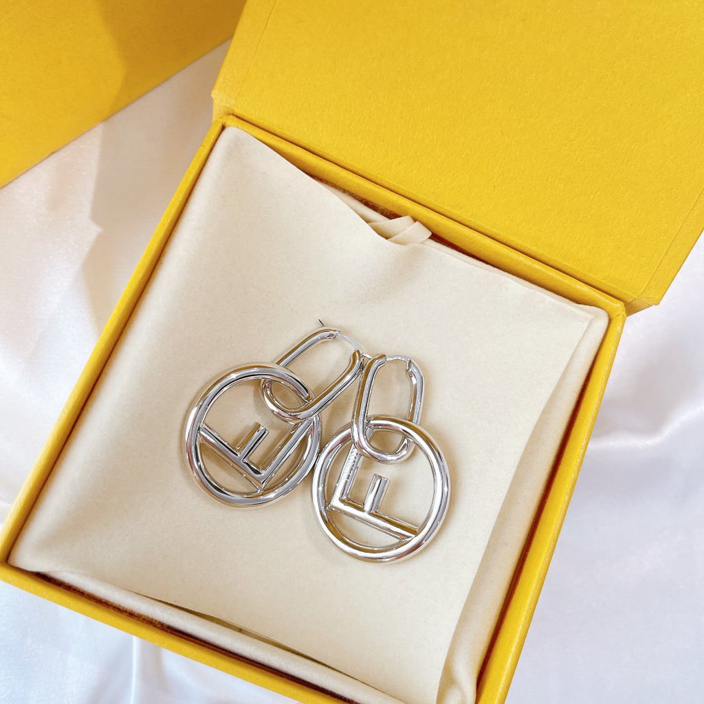 FENDI F LOGO EARRINGGS